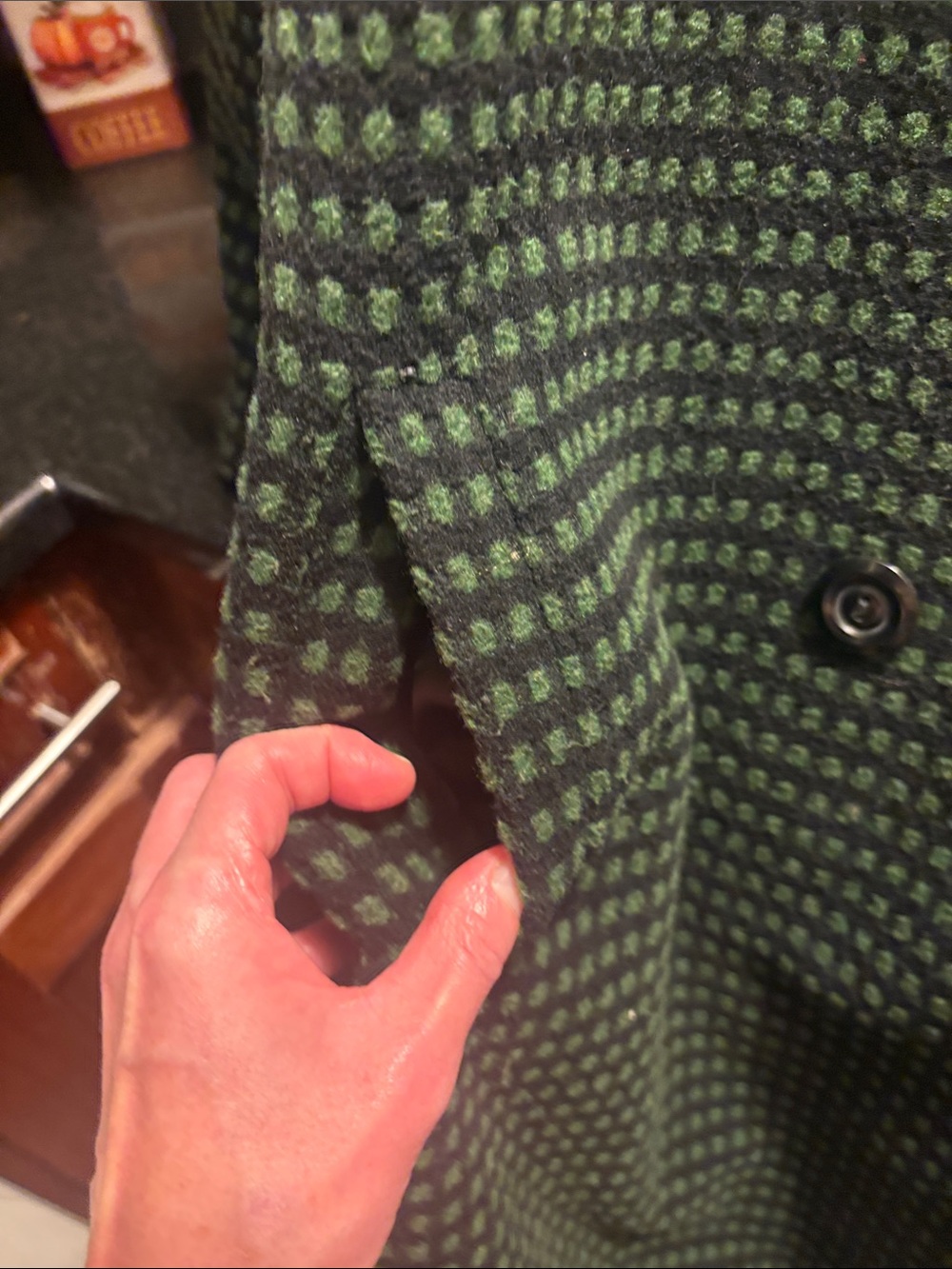Checkered wool coat - Picture 3 of 5